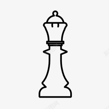 白皇后象棋棋子图标图标