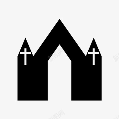 十字架教堂基督十字架图标图标