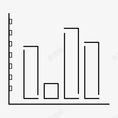 多彩图表条形图比较图表图标图标