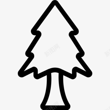 圣诞树松树圣诞树冷杉树图标图标