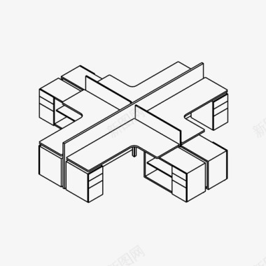 商务办公桌工作空间商务办公桌图标图标