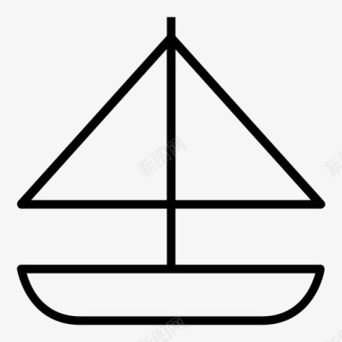 船帆节日的象征图标图标