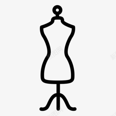 女性服装人体模型身体服装形式图标图标