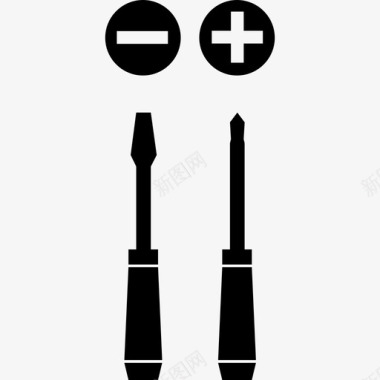 螺丝刀维修工具十字头一字螺丝刀工具五金工具图标图标