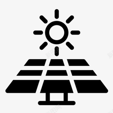 太阳能绿色能源可再生能源图标图标