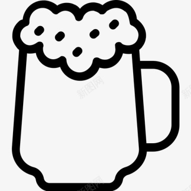 啤酒杯酒精冰镇啤酒图标图标