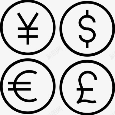 外汇外汇交易货币美元图标图标