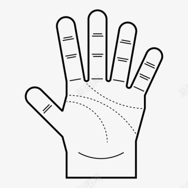 五指素材左手五指身体数数图标图标