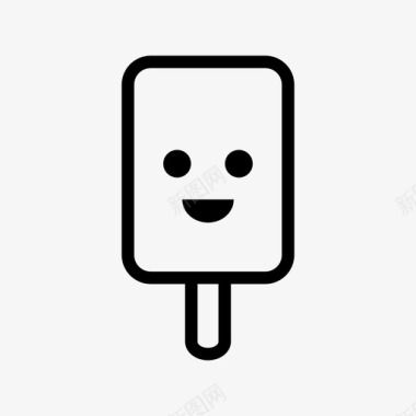 笑脸冰淇淋人物表情图标图标