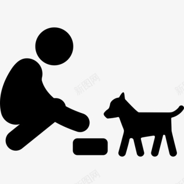 人道主义喂狗喂人喂人道主义图标图标