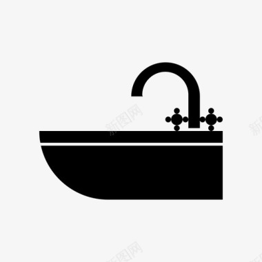 坐浴缸浴室坐浴盆图标图标