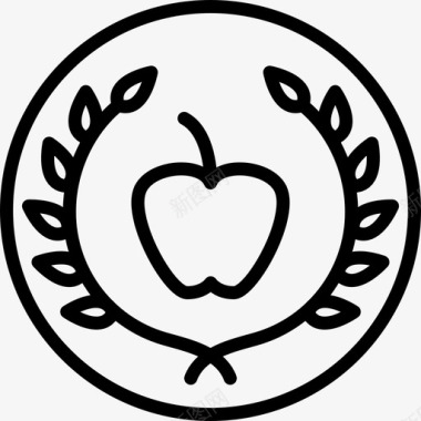 水果奖苹果园艺图标图标