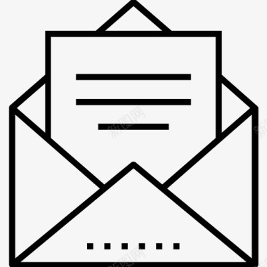 电子邮件营销通信信封图标图标