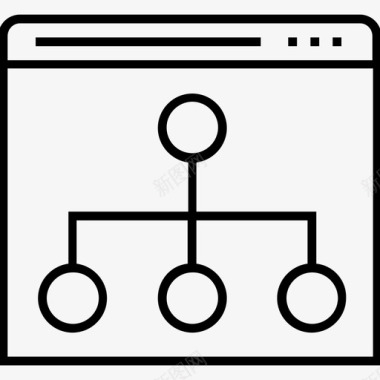 地图线网站地图层次结构网络图标图标