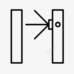 检票口标识安全门检票口火车图标高清图片