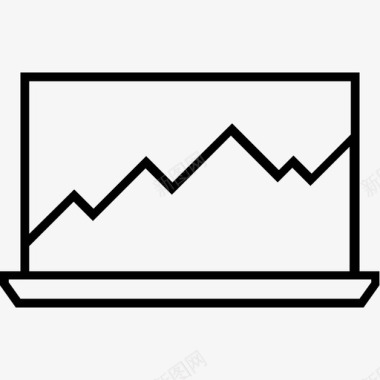 金融ppt素材在线图表分析笔记本电脑图标图标