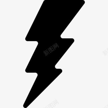 闪电电能自然光标和指针图标图标