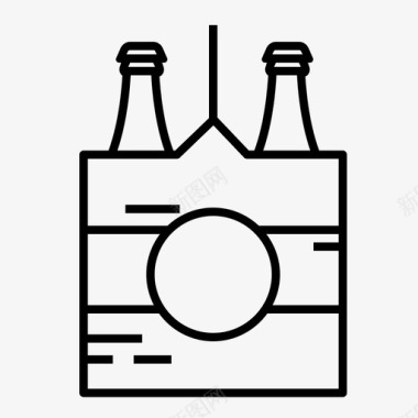 酒瓶啤酒盒啤酒瓶啤酒板条箱图标图标