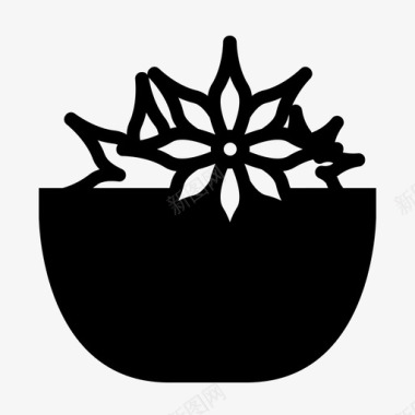 调味碗茴香烹饪图标图标