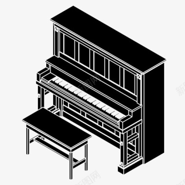 钢琴海报设计钢琴音乐会乐器图标图标