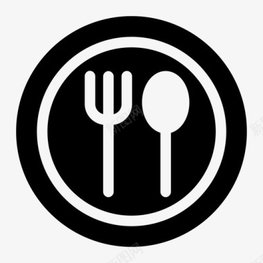餐具叉子盘子图标图标