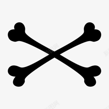 交叉骨海盗骷髅图标图标