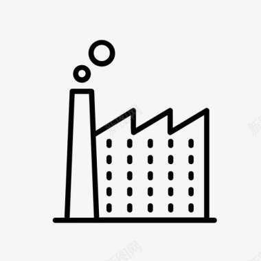 工厂建筑物工业图标图标
