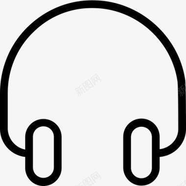 线稿耳机耳塞小工具图标图标