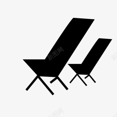 休息椅海滩休息图标图标