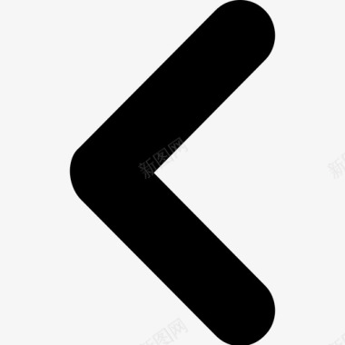 公共交通标识圆角箭头-左图标