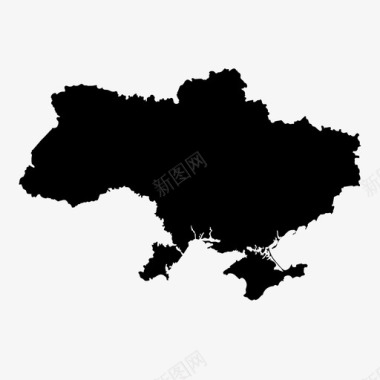 乌克兰地图克里米亚东欧图标图标