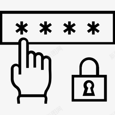 网页访问控制加密保护图标图标