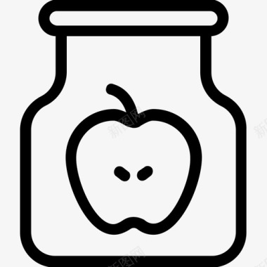 苹果酱食品水果图标图标