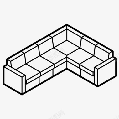 躺椅沙发分段沙发沙发家具图标图标