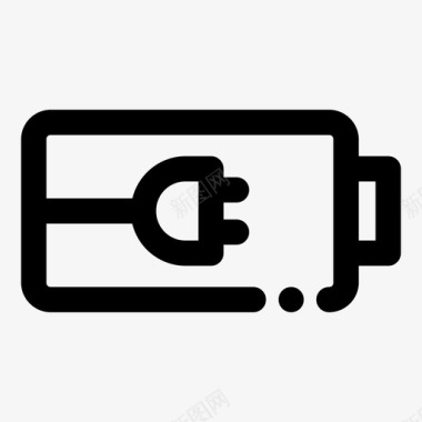 电池充电电动插电图标图标