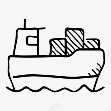 物流海运船舶图标图标