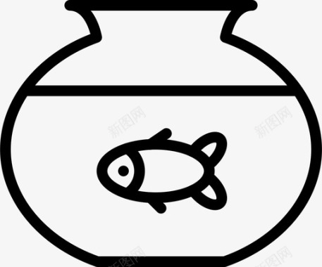 宠物鱼动物鱼缸图标图标