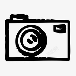 素描照相机照相机海滩假日图标高清图片