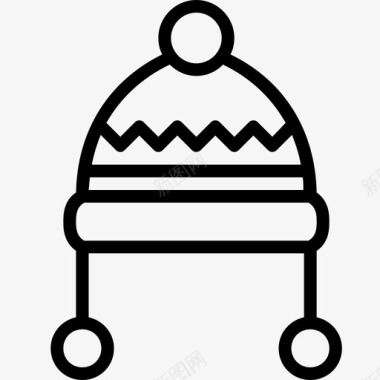 冬帽筒子服装图标图标