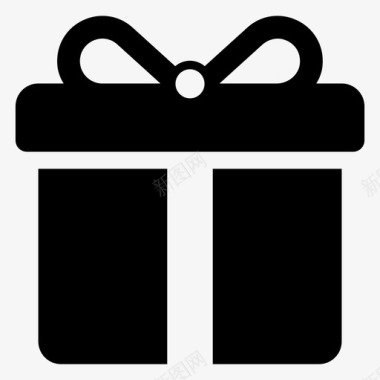 扁平化礼品盒礼品盒包装礼品图标图标