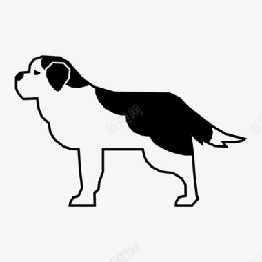 动物圣伯纳德动物狗图标图标