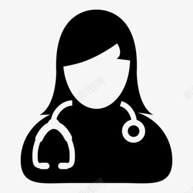 女性护士医生女性健康图标图标