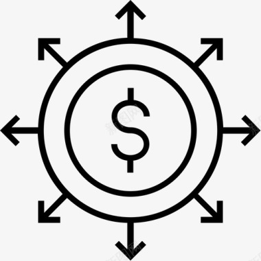 平面装饰数字联盟营销佣金数字营销图标图标