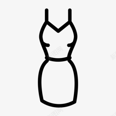 女性服装裙子曲线女性图标图标