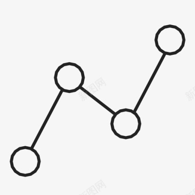 分析电子商务线图图标图标