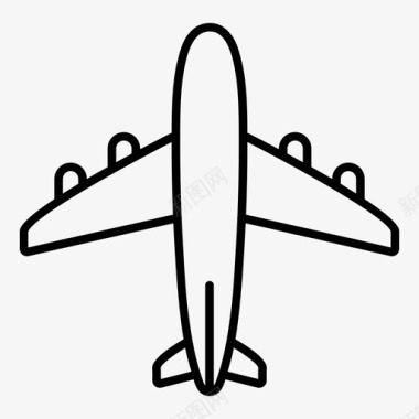 飞机机场飞行器图标图标