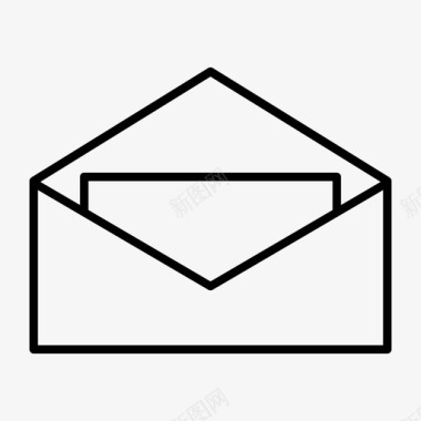 打开的邮件关闭的信封图标图标