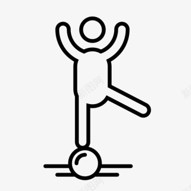 平衡健身球稳定性图标图标