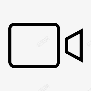 ios应用图标ios7-videocam-outline图标