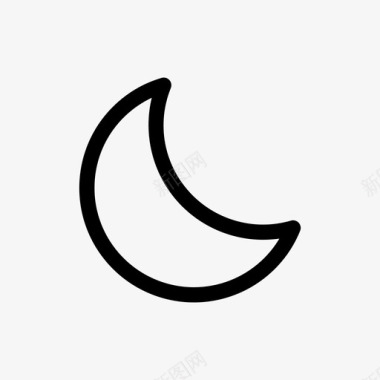 月亮新月月光图标图标